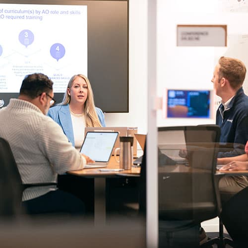 colleagues conducting business