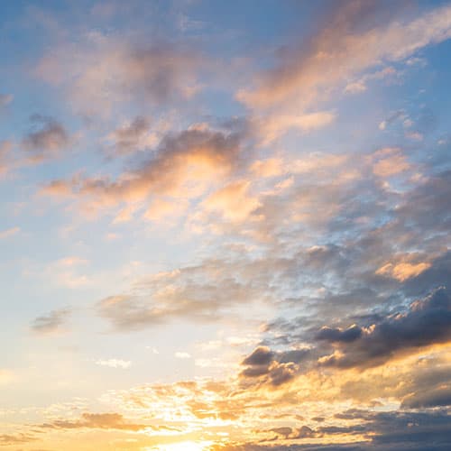 daytime sky above the clouds